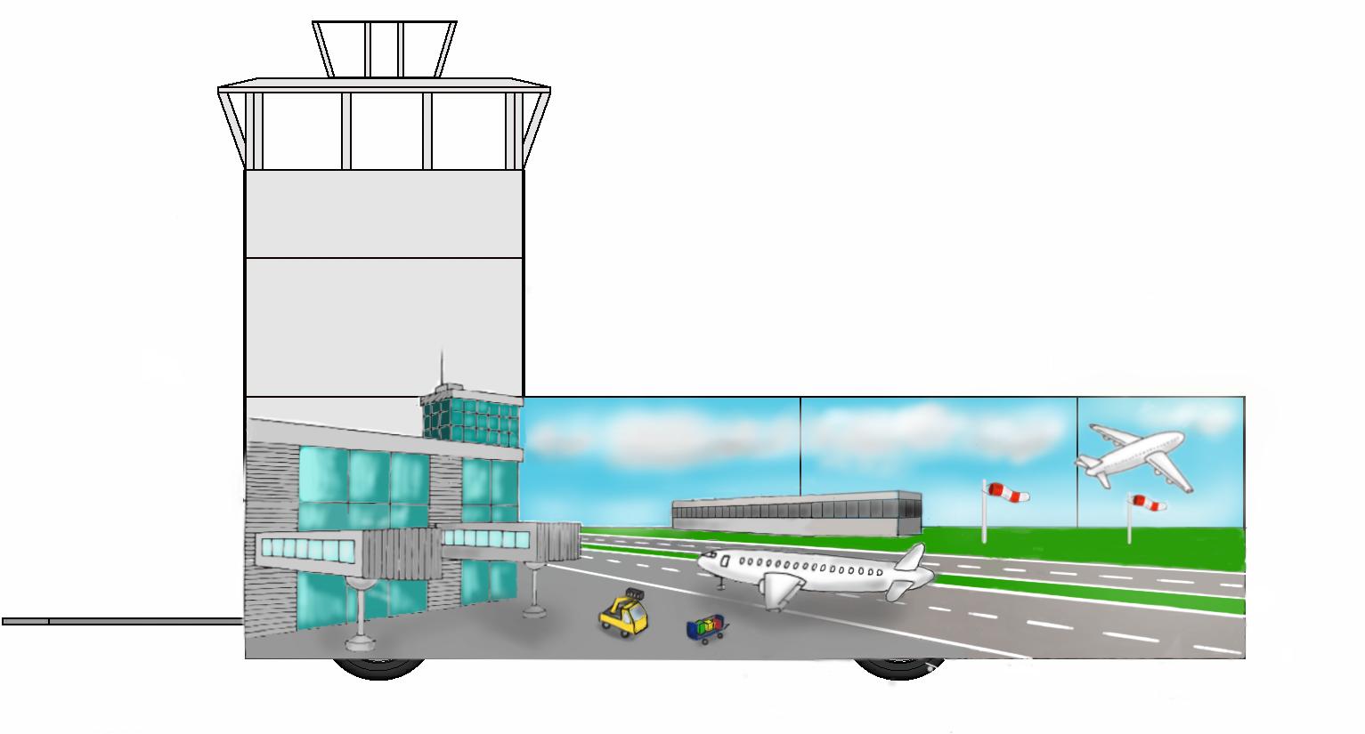 Der Flughafen in den Kinderschuhen
